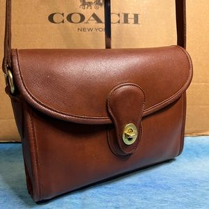 Vintage Coach Devon Bag 9908 🇬🇧British Tan 🤎Leather NICE!🌈.